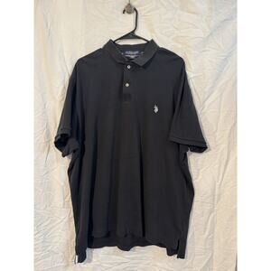 U.S. Polo Assn Men’s Black Polo Shirt 3XL Luxury Feel Cotton Short Sleeve SOFT